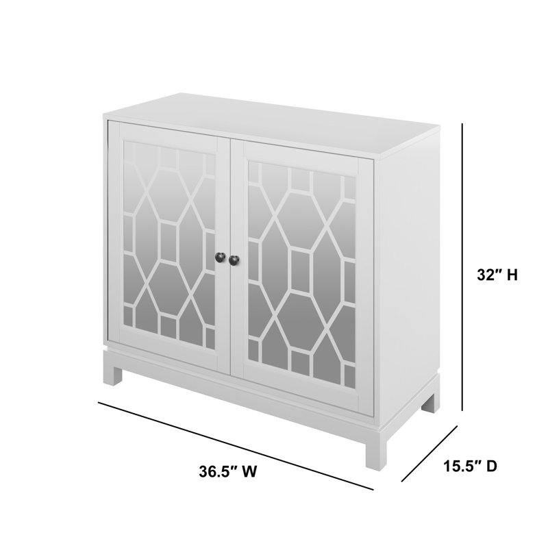 Etta Avenue™ Alayna Accent with USB Charging Ports and Mirrored Doors & Reviews Wayfair